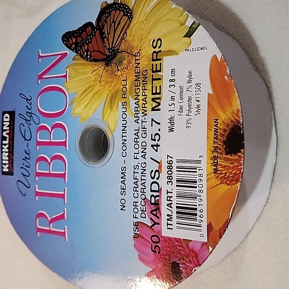 3 Rolls Kirkland Wire-edged Ribbon, 1-1/2" x 122 yards approx total - Picture 5 of 10